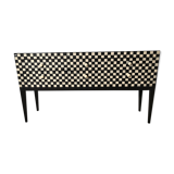 Black and white checkered resine furniture