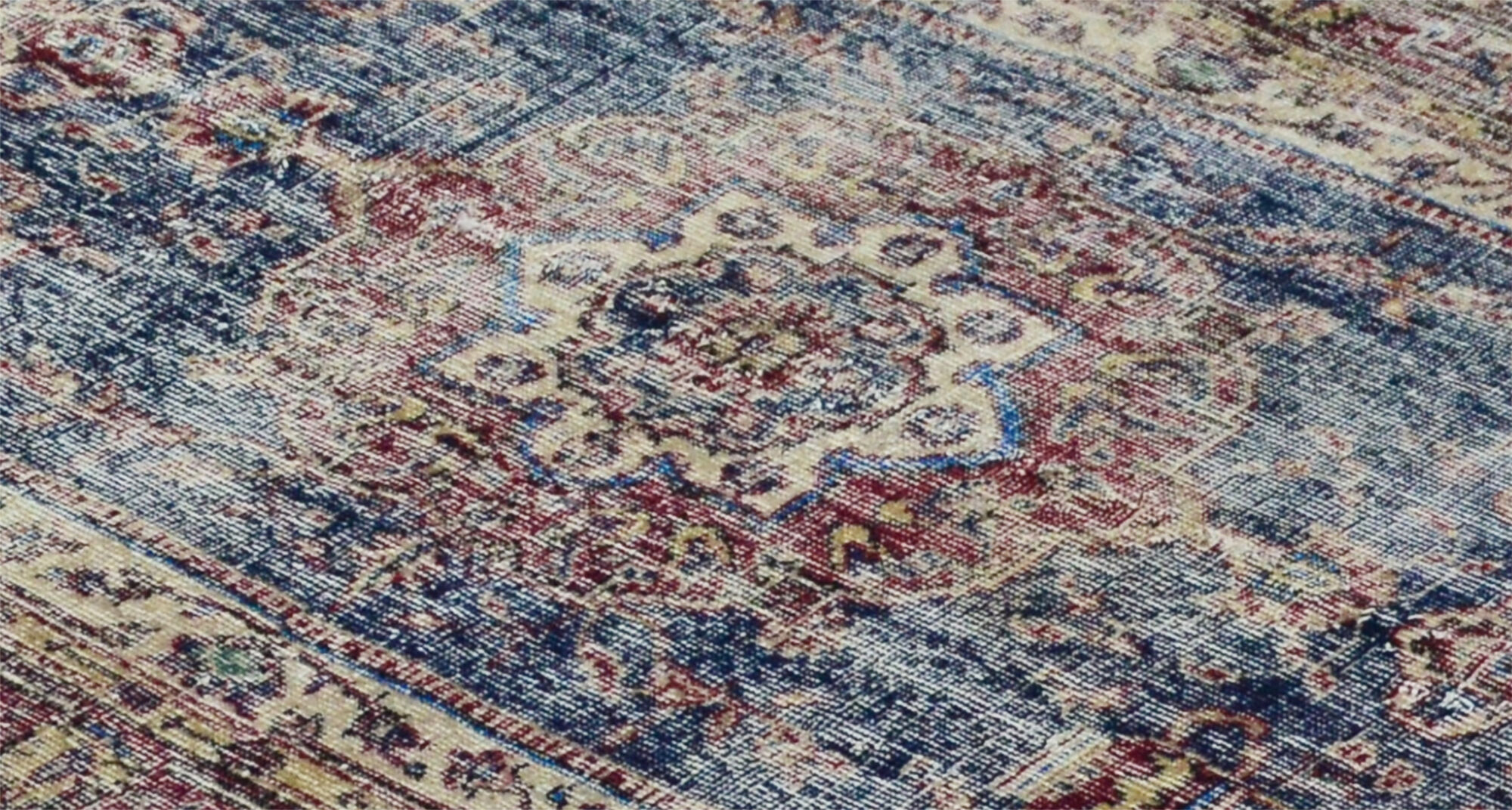 Anatolian handmade vintage rug 224 cm x 119 cm
