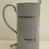 Enamelled metal fountain - light blue and gold