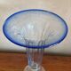 Bubble glass vase on foot