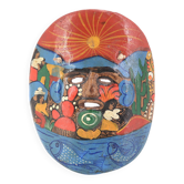 Colorful ceramic mask from Mexico, South America, 1970s