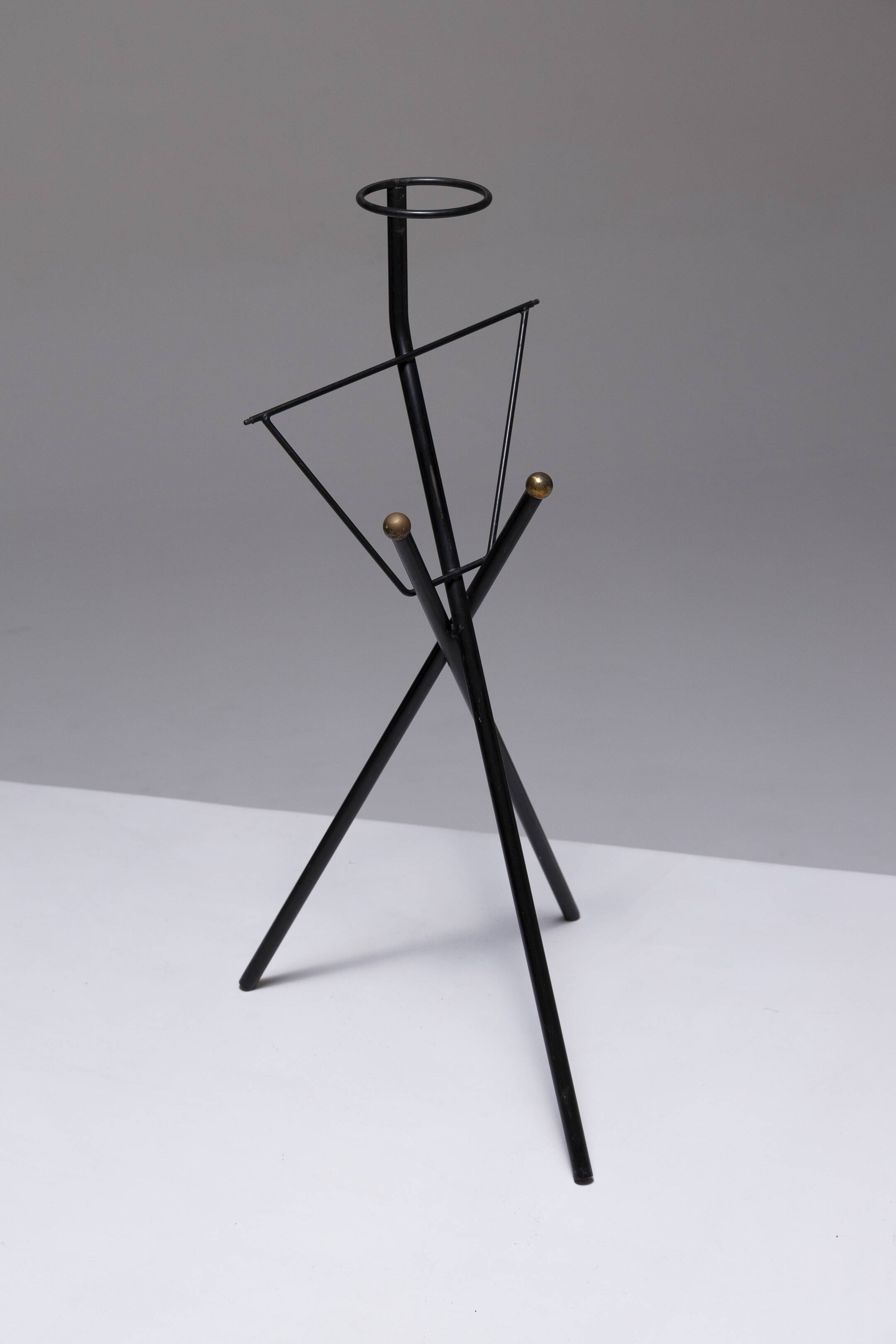 Wrought iron ashtray holder, 1950s