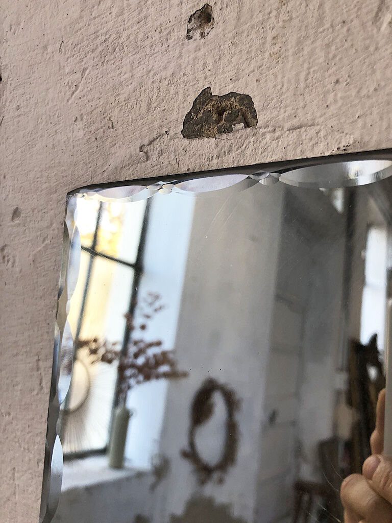 Miroir biseauté années 50 18x70cm