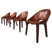 Set of four "Lira e Liuto" chairs by Mario Bellini for Cassina, Italy, 1980s.