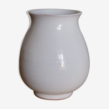 Vase blanc années 50, De la Brague, Plascassier Grasse