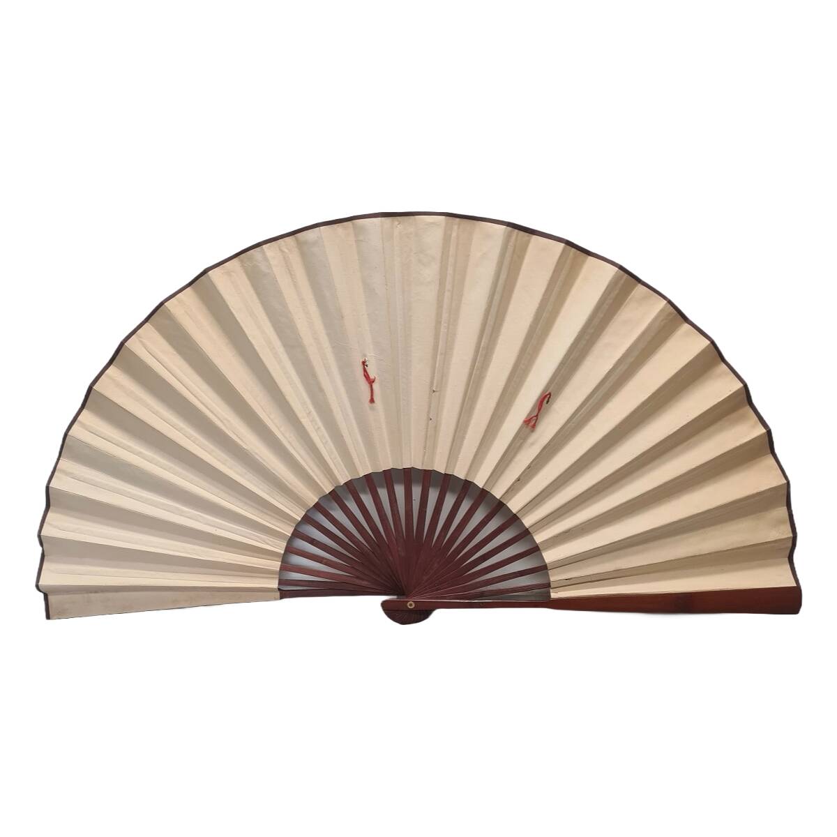 Large Vintage Chinese Fan With Birds, from the 1960/70s
