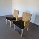 Chaises Donghia Block Island des années 1990 avec sièges en cuir d'origine. 5 x accoudoirs, 2 x sans par John Hutton.