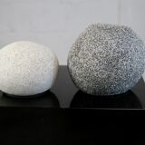 Pair of lamp "pebble". Resin. France, circa 1970