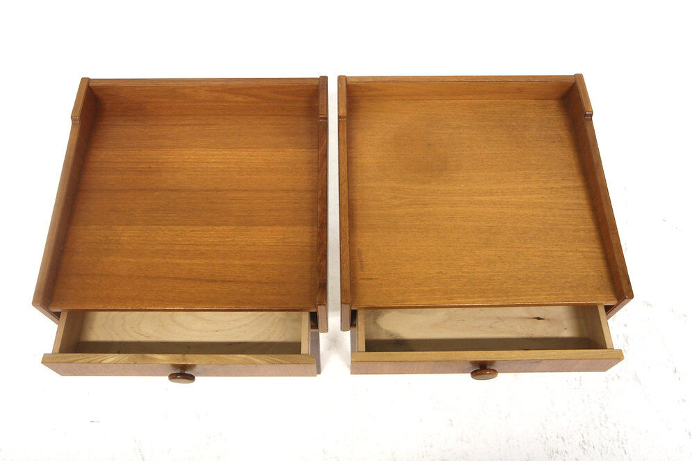Set of 2 Scandinavian teak bedside tables, Sweden, 1960