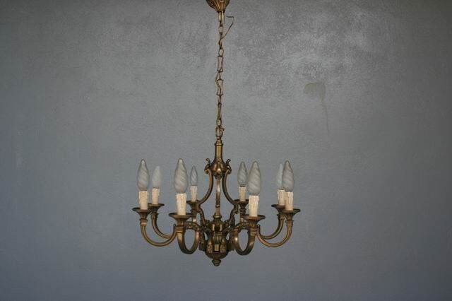 Chandelier bronze 8 branches
