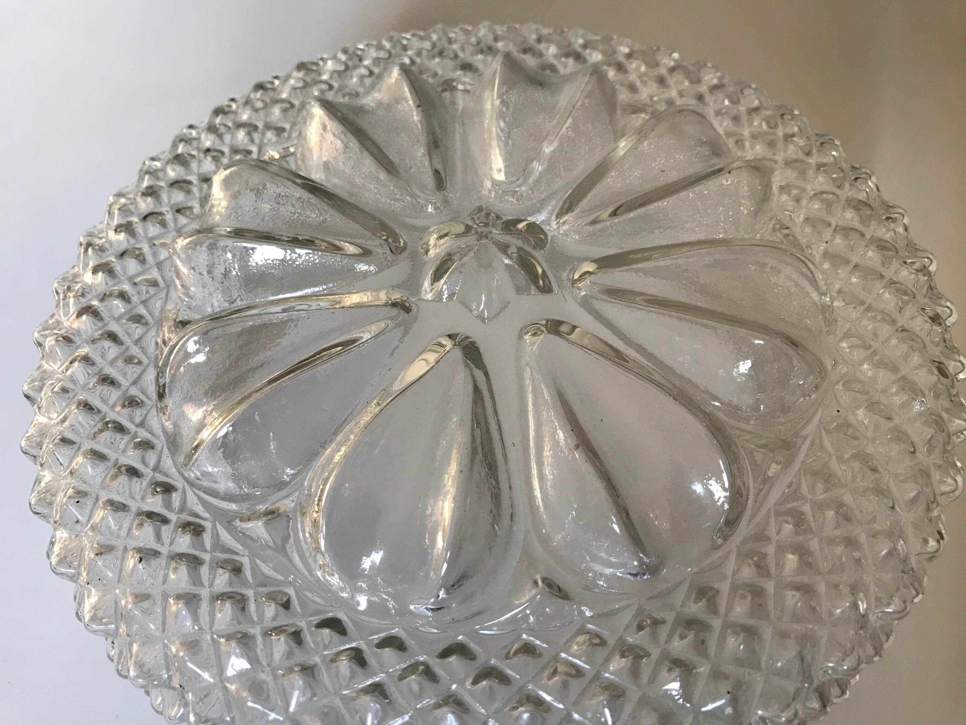 Vintage moulded glass ceiling light
