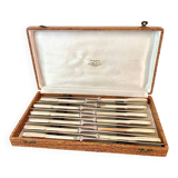 Set of 12 large Bel silver-plated knives