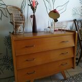 Plated vintage oak dresser
