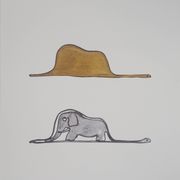 Lithograph by Antoine de Saint-Exupéry: the elephants of the prince, 2022