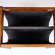 Newspaper/magazine holder - rosewood and black canvas - Danish design - 1960s