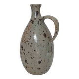 Signed pitcher in vintage speckled stoneware