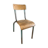 Old schoolboy chair child wood and metal
