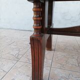 Brutalist art deco style oak table