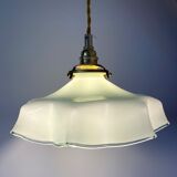 Suspension vintage lampshade in opaline mint