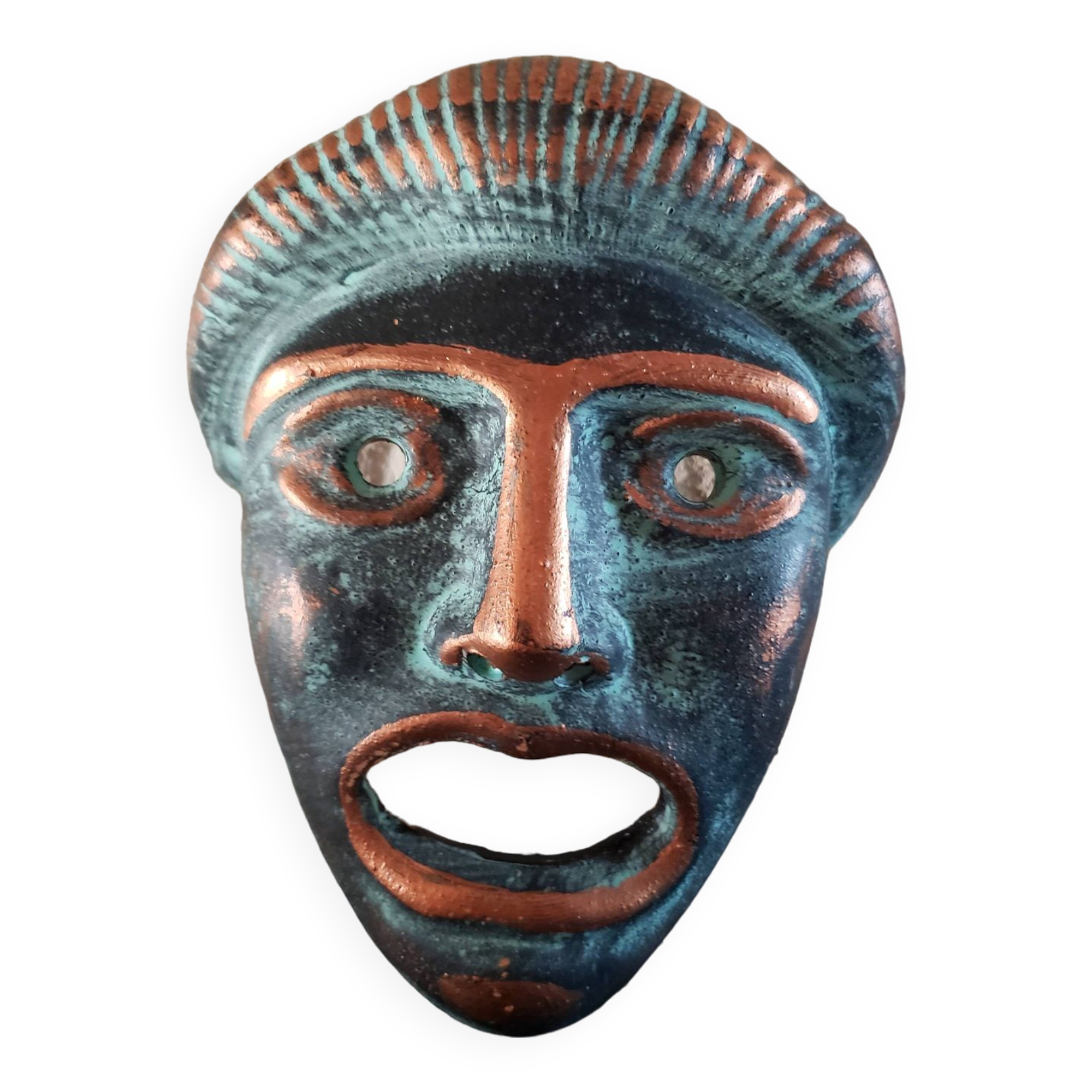 Vintage Greek tragedy wall mask