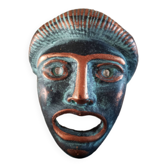 Vintage Greek tragedy wall mask