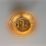 Louis XVI style bougeoir late 19th century gold metal transformed into lamp foot- with embroidered day offal