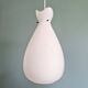 Scandinavian suspension in frosted white glass, 1960s