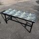 Table basse moderniste carreaux de verre Saint Gobain