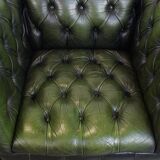 Green English Chesterfield Club Chair with a Vintage Look