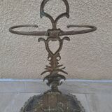 Porte-parapluie en bronze et laiton décor d'un cygne