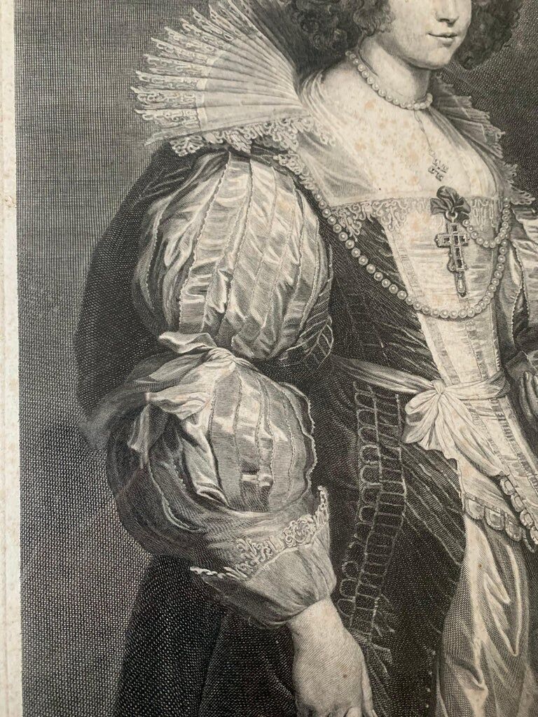 A. Van Dock, portrait of Maria Louissa De Tassis, engraving by C. Vermeulen, seventeenth century