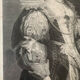A. Van Dock, portrait of Maria Louissa De Tassis, engraving by C. Vermeulen, seventeenth century