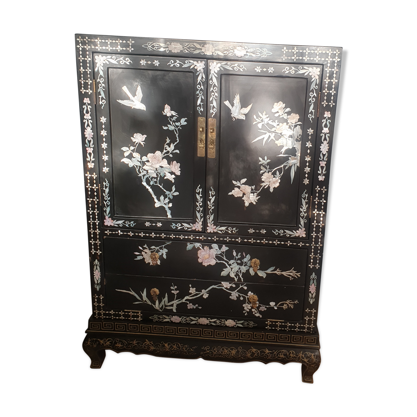 Chinese black wardrobe