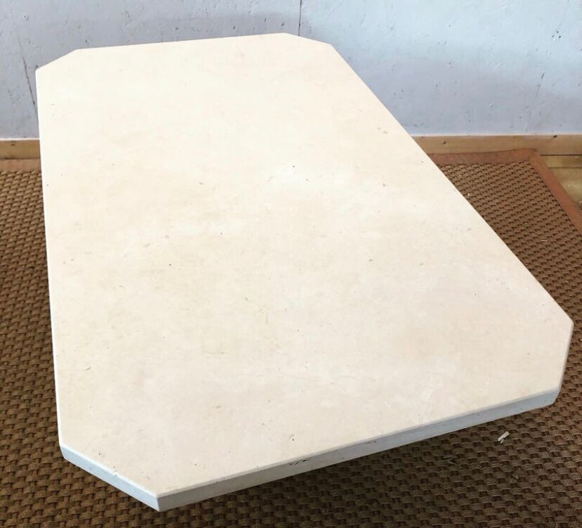 Travertine coffee table