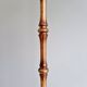 Brass floor lamp with rattan shade, 1950s-60s.
