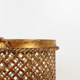 Umbrella stand in gilded metal by Li Puma Firenze