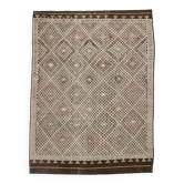 6x9 Yellow Brown Vintage Kilim Rug 199x264Cm