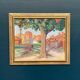 Original Mid Century Swedish Oil On Canvas – “Obscured By The Tree” By Rikard Erikson – Framed 55 × 47 Cm (21.7" × 18.5")
