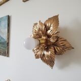 Masca style wall lamp in gilded metal
