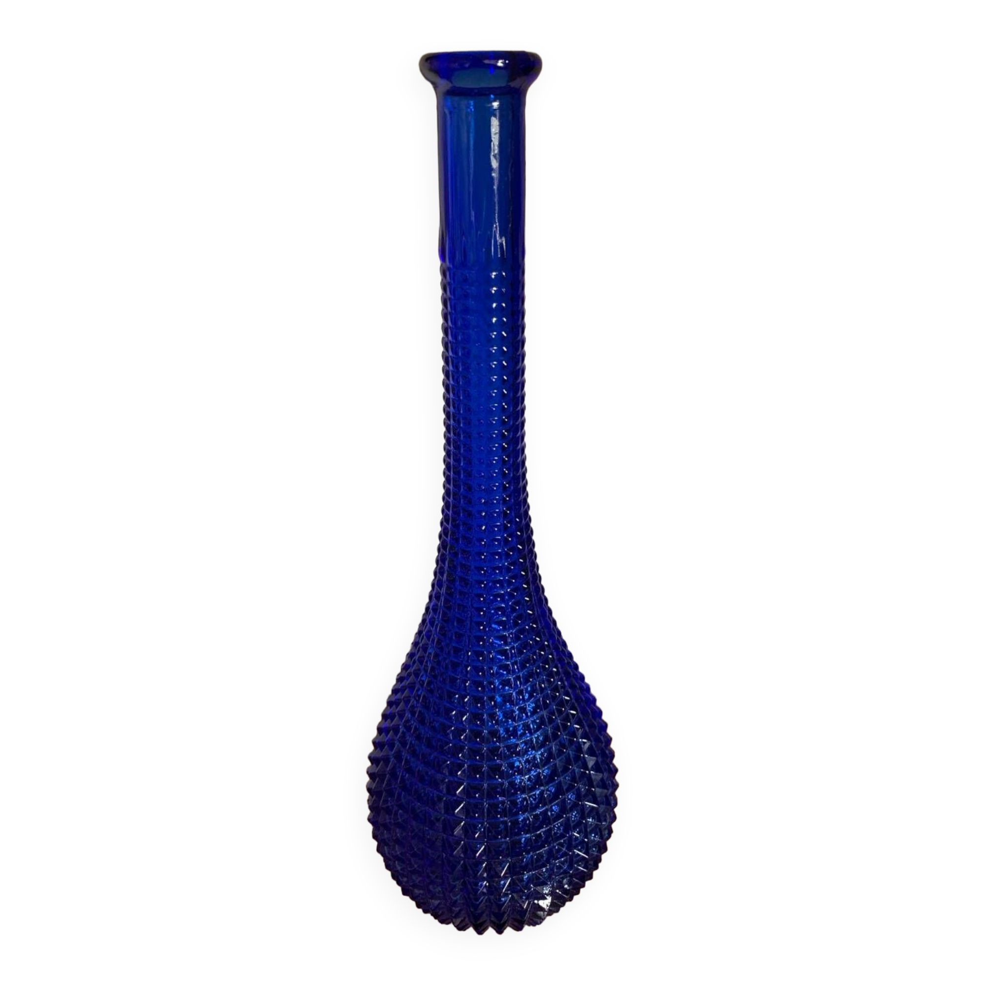 Cobalt blue Empoli glass carafe