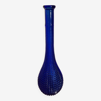 Carafe en verre d’Empoli bleu cobalt