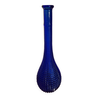 Carafe en verre d’Empoli bleu cobalt