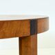 Vintage burl wood round dining table by Grange