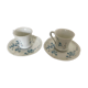 Lot 2 cups and under cups a coffee / old tea