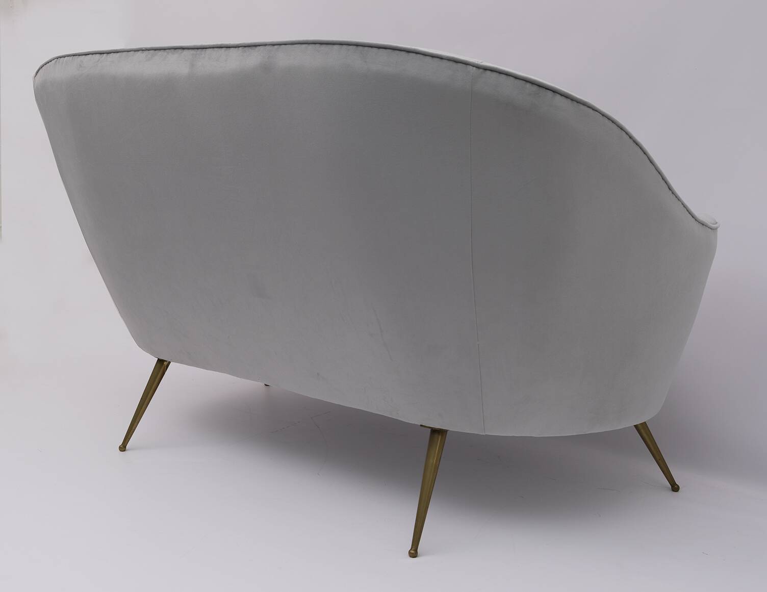 Canapé courbé et deux fauteuils italiens de style mid-century moderne de Federico Munari, 50