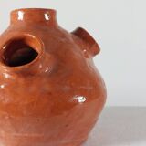 Vintage mid-century organic terracotta ceramic vase.