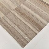 Large Brown Beige Turkish Kilim Rug, 313x374Cm