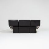Obliqua two-seater leather sofa, Mario Botta, 1980s
