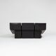 Obliqua two-seater leather sofa, Mario Botta, 1980s