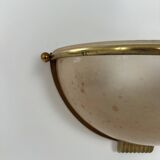 Vintage wall lights, brass and perspex, France, 1970.